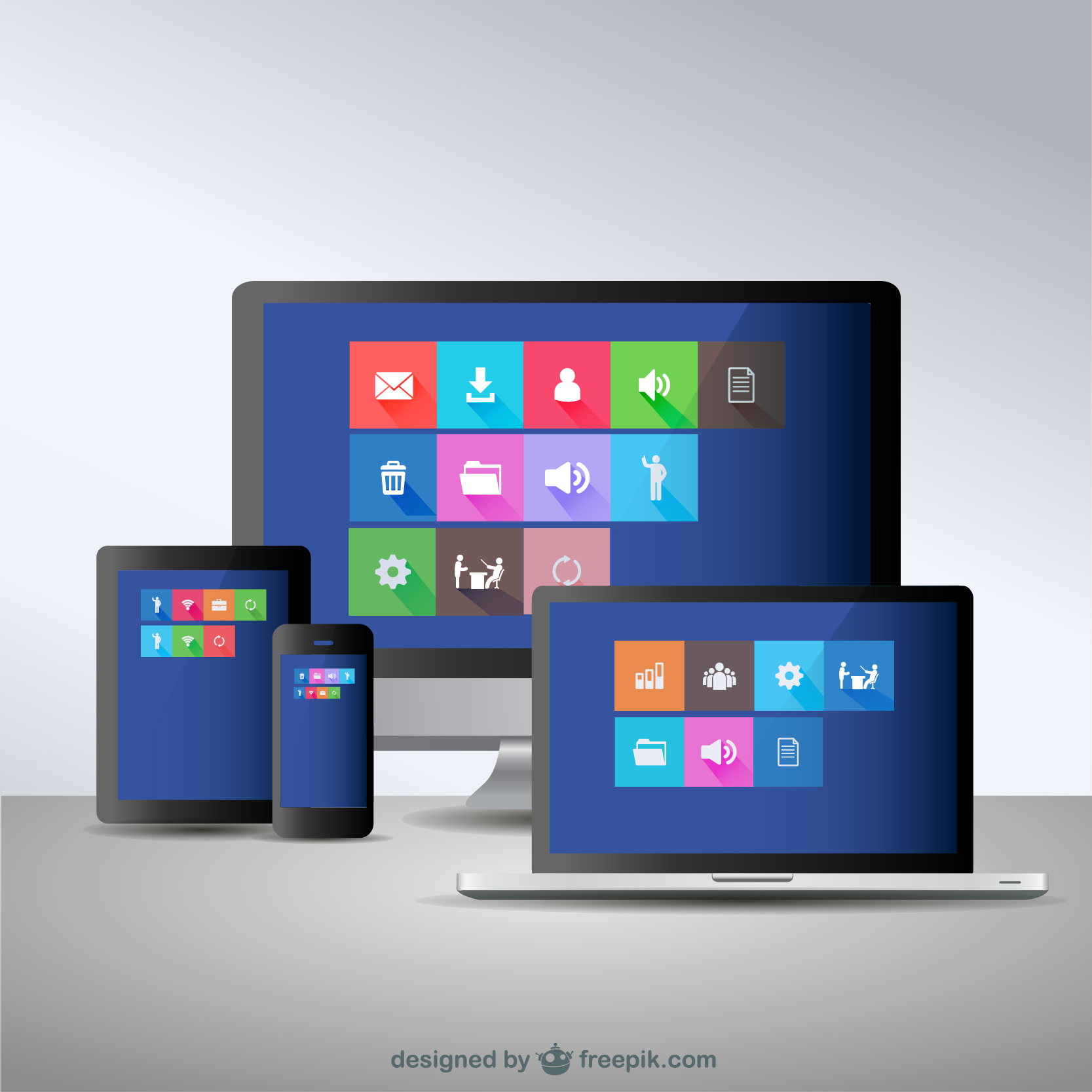 Smartphones und Tablets optimiert Symbol